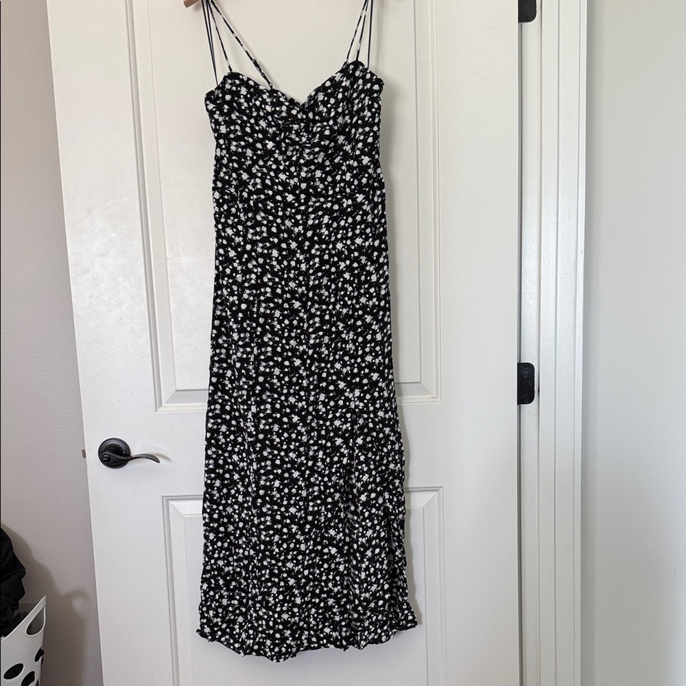 American Eagle Outfitters Black and White Floral Maxi Dress